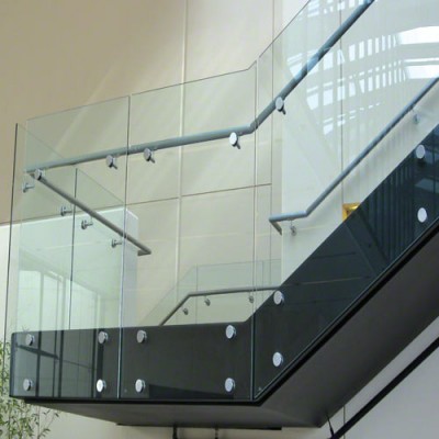 Cheapest price standoff glass railing systems/ frameless Patch fitting glass deck/ balcony railing