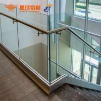 Glass fence aluminum glass railing U channel aluminum profile handrail