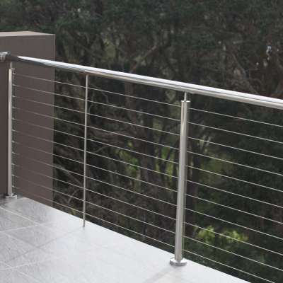 wire cabel railing post for balcony/ stair design/Hot sale 316 stainless steel brushed cable rails