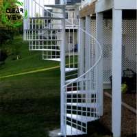 CLEAVIEW FURNISHING decorative glass stairs railing spiral stairs